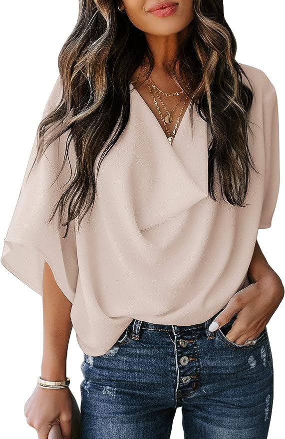 Unveil Effortless Elegance with the Women’s V-Neck Wrap Top!